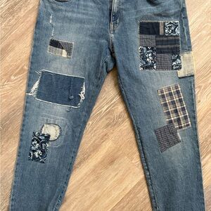 Patchwork Denim Jeans